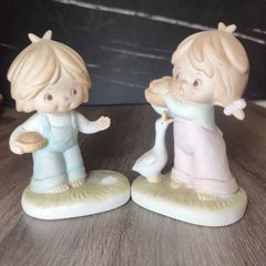 訳アリ】男の子 女の子 陶器 人形 置物 オブジェ 昭和レトロ