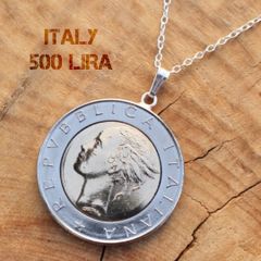 500リラ バイメタル イタリア コイン ペンダント