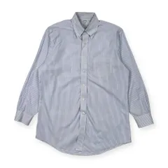 Brooks Brothers ブルックスブラザーズ REGENT NON-IRON ストライプ BD ボタンダウン 長袖 ワイシャツ ドレスシャツ 15 1/2-31/ブルー×ホワイト系 メンズ