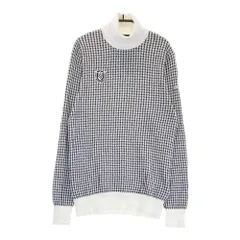 サイズ：2 PEARLY GATES パーリーゲイツ  タートルネック ニットセーター 千鳥柄 ネイビー系 [240101387080] ゴルフウェア レディース ストスト