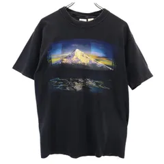 ソフィー USA製 オールド プリント 半袖 Tシャツ M ブラック M.J.SOFFE メンズ 【中古】  【230906】 メール便可