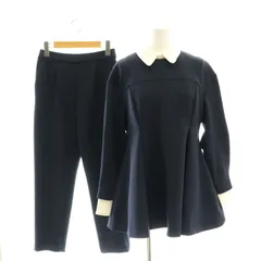 セルフォード CELFORD 23AW 衿付きポンチセットアップ チュニック クロップドパンツ 36 ネイビー /ES ■OSのサムネイル