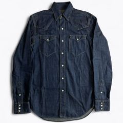 【希少/極美品】RRL 濃紺 デニムシャツ USA製コンチョ インパクト21 希少/極美品】RRL 濃紺 デニムシャツ USA製コンチョ インパクト21