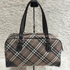 【大人気】BURBERRY BLUE LABEL　ミニボストンバッグ　ノバチェック　ブラウン系　山陽商会　ハンドバッグ