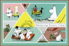 [중고] 잡화 큰 레저 매트 [이치 반 쿠지 무민 ~ Relaxing Picnic Time ~] D 상