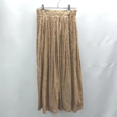 ◇ Θ NOBLE ノーブル ウエストゴム ロング フレアー スカート サイズ36 ベージュ系 レディース E  【1502030003062】