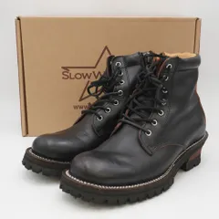 ◎SLOW WEAR LION ワークブーツ 27cm ビブラムソール 黒レザー ◎SLOW WEAR LION ワークブーツ 27cm ビブラムソール 黒レザー 楽天