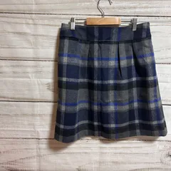 ★美品★NATURALBEAUTYBASIC ナチュラルビューティーベーシック　スカート Lサイズ　ミニ　チェック　 プリーツ