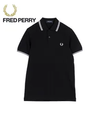新品 未使用 並行輸入 メンズ ポロシャツ FRED PERRY フレッドぺリー 半袖 TWIN TIPPED 511029 ブラックW