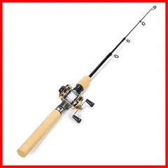 【特売】VILTAGE 穴釣り用釣竿セット コンパクトロッド 両軸リール 100cm 穴釣り ブラクリ 海水対応 ロッドケース付き