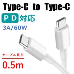USB-C to USB-C ケーブル 0.5m