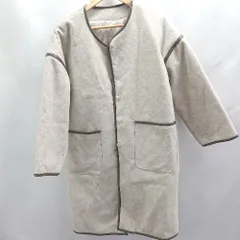◇ ⊇ RETRO GIRL キルティング 長袖 ノーカラコート サイズF ベージュ系 レディース E  【1505290001731】
