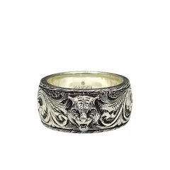 【未使用】GUCCI グッチ キャットヘッド リング 指輪 アクセサリー ジュエリー アニマル SV925 シルバー 9号