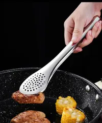 ステンレストング 28㎝ バーベキュークリップ キッチントング クッキングトング サービングトング パントング ステーキトング 穴あきトング 柳宗理
