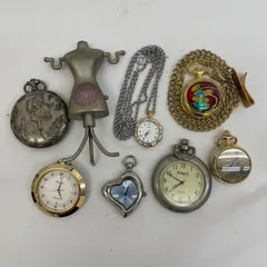 K【ジャンク】変わった時計 珍しい時計 まとめ売り 8本セット 壊れ 海中時計 ネックレス