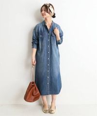 SLOBE IENA　LE DENIM ロングワンピース◆