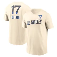 Tシャツ メンズ ロサンゼルス・ドジャース 大谷翔平 17番 半袖 スポーツ 野球 ユニフォーム風 通勤 外出 吸汗速乾 ライトベージュK2