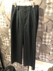 Phlannel フランネル  Wool Cashmer Flannel Buggy Trousers ウールカシミヤフランネルバギートラウザー ストライプパンツ  BBZ2022302A0004 サイズ2 グレー　FK