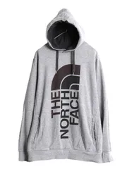 【お得なクーポン配布中!】 ノースフェイス プリント スウェット フード パーカー メンズ L 古着 The North Face プルオーバー 裏起毛 トレーナー アウトドア 2トーン