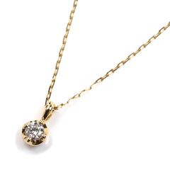 Vendome Aoyama ヴァンドーム青山 K18YG イエローゴールド ダイヤ ネックレス AGVN638040DI ダイヤモンド0.05ct 1.0g 40cm レディース 中古 美品