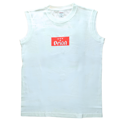 オリオンビール ノースリーブ シャツ ホワイト 白 綿 コットン 生地  orion  沖縄 土産 ご当地 tシャツ ペア お揃い
