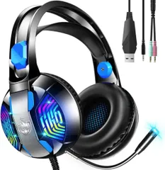 ヘッドフォン ゲーム 音楽 映画 ノートパソコン PC 携帯電話 タブレット 立体感ゲーミングヘッドセット ノイズキャンセリング 3.5mm有線