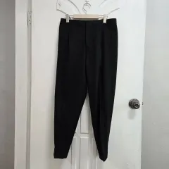 【格安】COS リラックスフィット スラックス ブラック STRAIGHT-LEG ELASTICATED WOOL TROUSERS ストレートレッグ