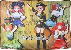 【中古】ブランケット 集合(B柄/背景ストライプ) BIGひざかけ オリジナルパイレーツデザイン 「五等分の花嫁」