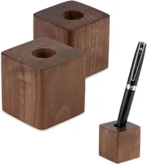 3-1ナーラ無垢板　木製無垢板ペン立て10連　ミディアム色　Aタイプ 3-1ナーラ無垢板 木製無垢板ペン立て10連 ミディアム色 Aタイプ