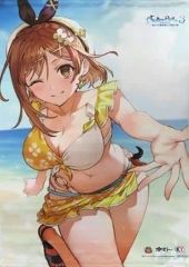 未開封品 ライザのアトリエ3 水着 ライザ B2 タペストリー ポスター 