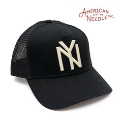 ★入手困難★人気 アメリカンニードル【AMERICAN NEEDLE】ニューヨーク・ブラックヤンキース メッシュ キャップ 送料無料 am-ny-mesh-cap