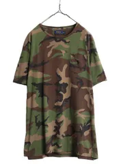 【お得なクーポン配布中!】 ポロ ラルフローレン ポケット付き 迷彩 半袖 Tシャツ メンズ XXL 総柄 ポケT カモフラ ポケットT コットン シングルステッチ ワンポイント