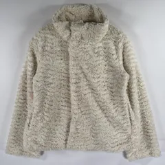 古着 パタゴニア patagonia ファージャケット フリース ボア フルジップ スナップボタン アイボリー M  ホワイト レディース