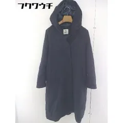 ■ nano universe ナノユニバース フード コート サイズF ネイビー レディース  【1109270009504】