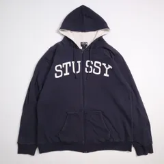 00s OLD Stussy アクティブパーカー ジップパーカー L ブラック STUSSY(ステューシー) / ジップパーカー/S/コットン/BLK | 古着