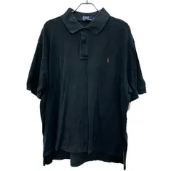 POLO RALPH LAUREN 半袖 ポロシャツ 2XL ブラック ポロラルフローレン 鹿子 古着卸 アメリカ仕入 a707-5533