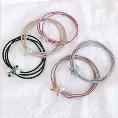 ヘアゴム パール おしゃれ ヘアアクセサリー リボン結び シンプル 髪留め ヘア留め かわいい 髪飾り 上品 パーティー飾り(メール便送料無料)