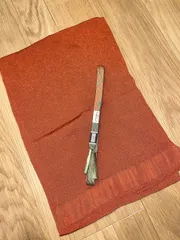 【美品】正絹 帯揚げ 帯締め セット オレンジ 黄緑 グリーン礼装用 冠婚葬祭 女性 婦人 レディース 和装小物 和装 着物 留袖 訪問着 振袖　kimono #きもの猫田 T082