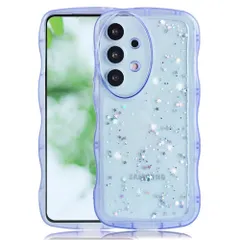 YUYIB Samsung Galaxy A53 5G ケース SC-53C/SCG15 ケース クリア キラキラ かわいい tpuソフトケース 薄型 傷防止背面 滑り止め 指紋防止 ストラップホール付き スマホケース ギャラクシーA53 5G カバー (ブル