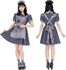 ハロウィン コスプレ　ゴシックミニメイド レディース