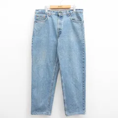 W37/古着 ジーンズ Levis リーバイス 550 メンズ 90s テーパード コットン 薄紺 ネイビー デニム spe 25sep30 中古 ボトムス ジーパン Gパ