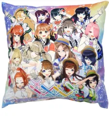 【トレバ限定】えるすりー　集合！リバーシブルクッション＜Ｌｉｆｅ　Ｌｉｋｅ　ａ　Ｌｉｖｅ！＞　オリジナルコースター付き