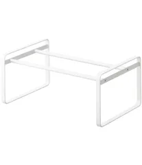 【人気商品】山崎実業(Yamazaki) 伸縮 シューズラック ホワイト 約W41-70×D25×H17.5cm フレーム frame 下駄箱下にも収まる 靴収納 7209