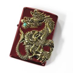 Zippo ジッポーライター ドラゴン メタル ターコイズ レッド 100個限定