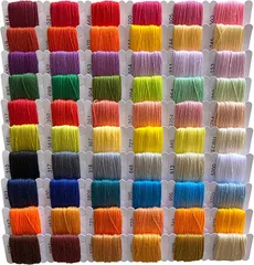 RITALT 刺繍糸 セット 25番/8m/6本綴り/カード巻き ケースなし( 60色（ケースなし）)