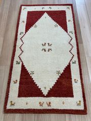 大判ギャッベ 200×165グレーの刺繍ラグ - メルカリ