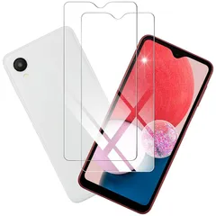 houge 【 2枚 セット 】 Galaxy A23 5G SCG18 SC-56C 用の ガラスフィルム スマホ フィルム 保護フィルム 液晶 強化 ガラス 硬度9H 貼り付け簡単 飛散防止 高透過率 指紋防止 耐衝撃 全面保護 国産旭硝子素材 撥水撥