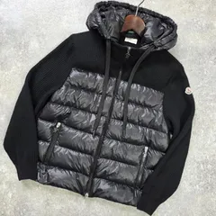 ★24AW 定価17万 MONCLER モンクレール CARDIGAN TRICOT ニット切替 ダウンジャケット カーディガン パーカー ブラック XS PAWNSHOPRiZ	 パウンショップリズのサムネイル