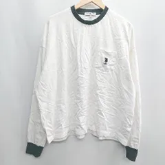 ◇ ⊇ U.S. POLO ASSN.　ユーエスポロアッスン コットン100% 長袖 Tシャツ サイズXL ホワイト系 レディース E  【1409100052008】