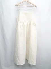 ◇ ⊂ pattern torso ロング丈 ワンピース サイズF オフホワイト レディース E  【1501230034302】
